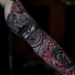 Tatueringsleeve samurai